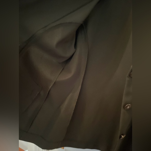 Misses 14 dark green jacket, lucite buttons, unlined, pockets - Picture 12 of 16